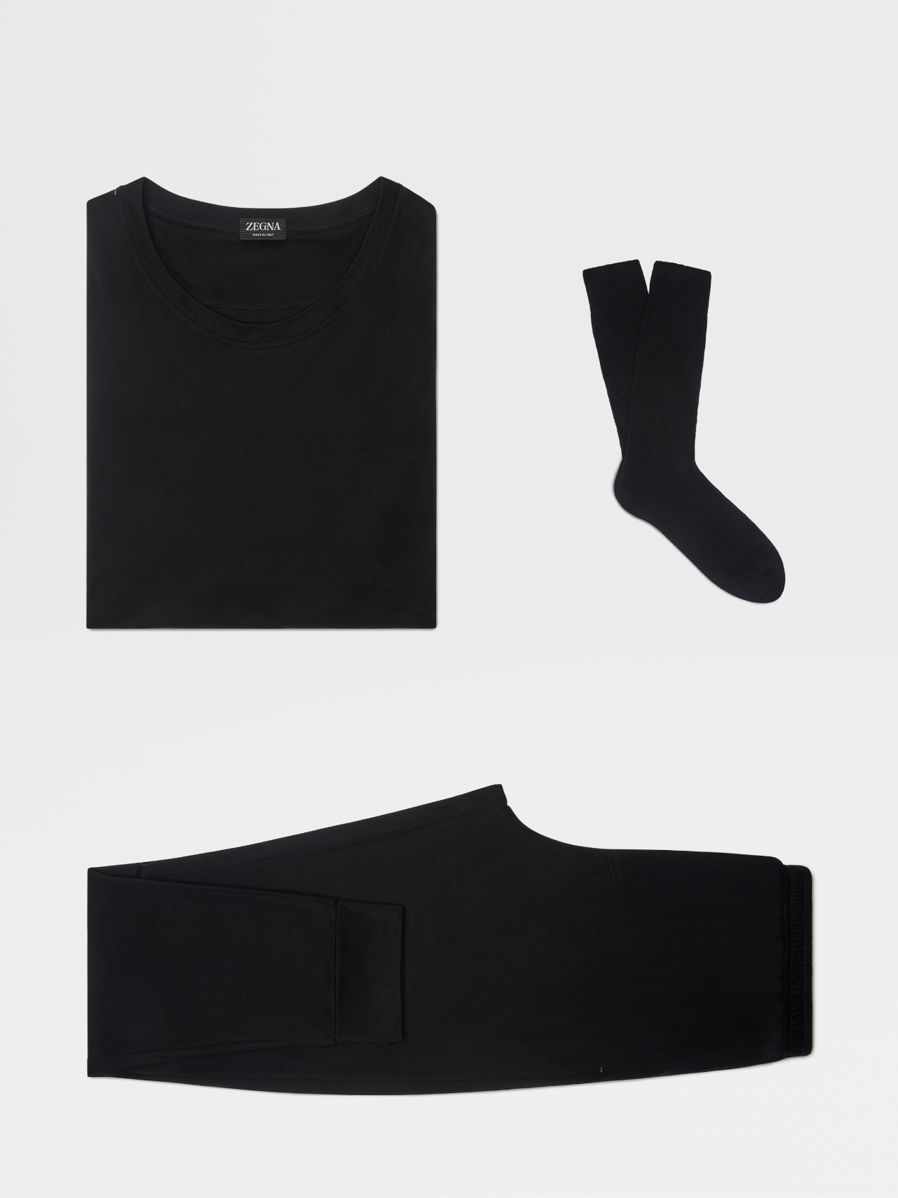 Packable Black Lyocell Pajamas